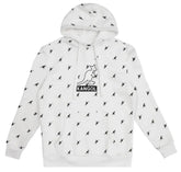 Kangol Men’s Allover Logo Off White Pullover Hoodie Sweatshirt